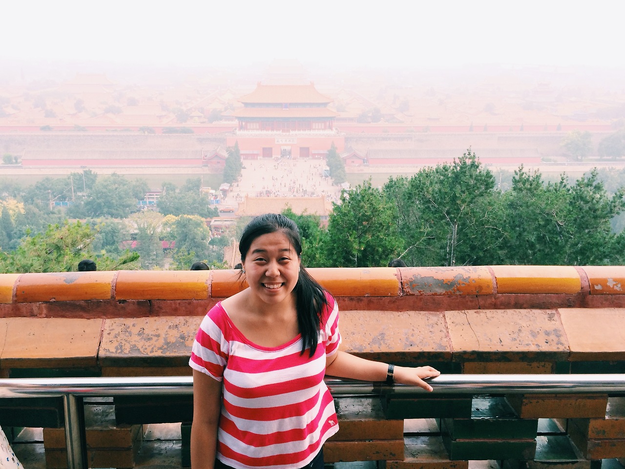 Victoria Chan in front of the Forbiden City, China
